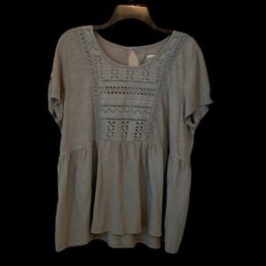 Sonoma- XL- Green embellished T
